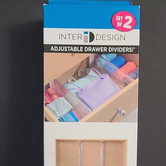 Drawer Dividers IDesign Set of 2 Clear NEW - Picture 1 of 15